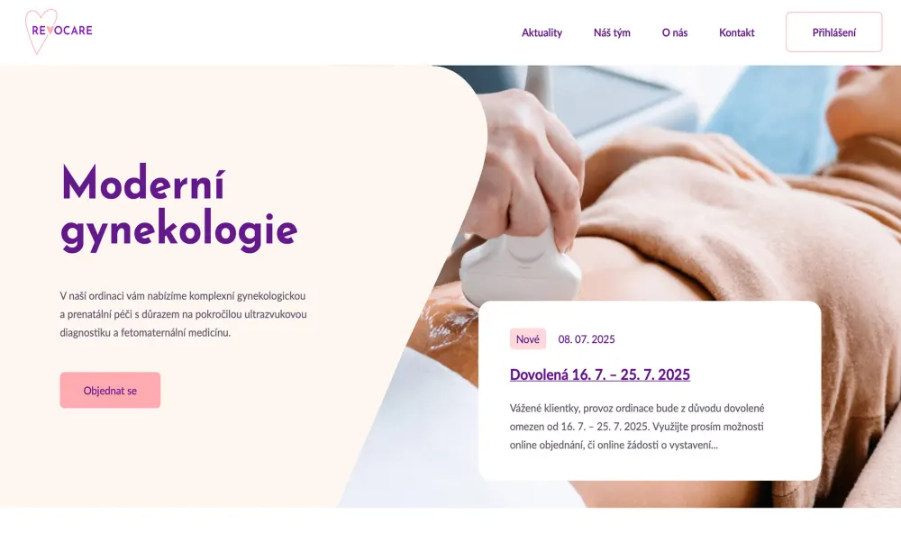 Web Revocare, moderní gynekologie